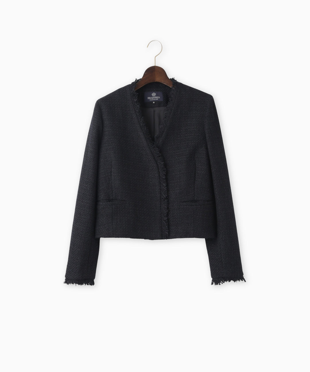 ファンシーツイードノーカラージャケット