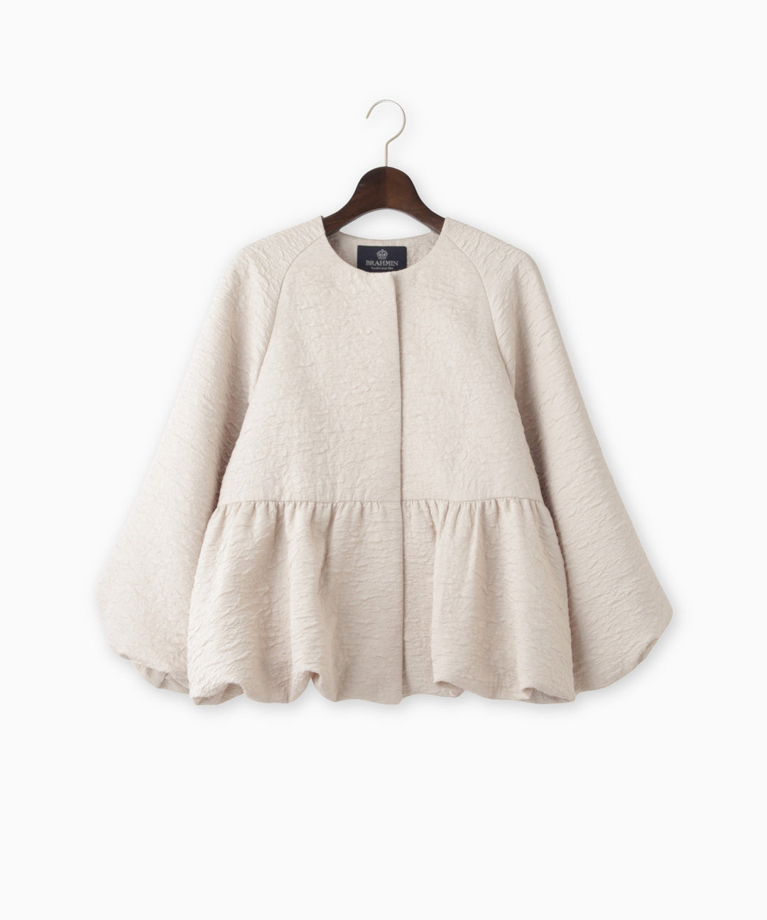 ジャガードノーカラージャケット