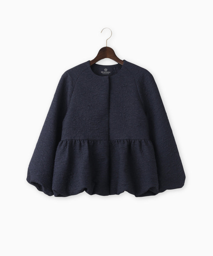 ジャガードノーカラージャケット