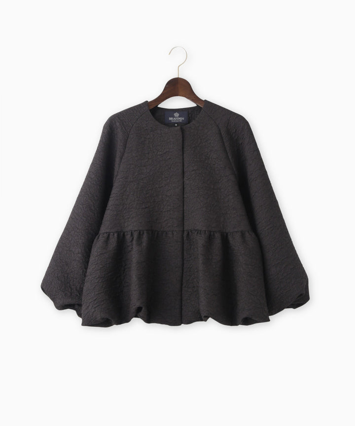 ジャガードノーカラージャケット