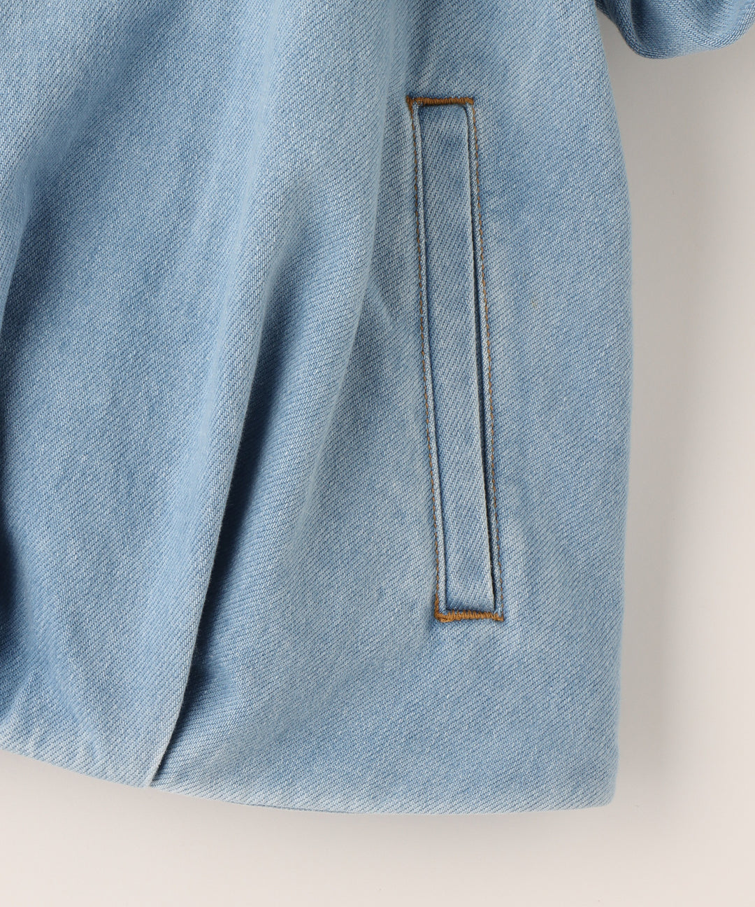 コットンデニムジップアップブルゾン