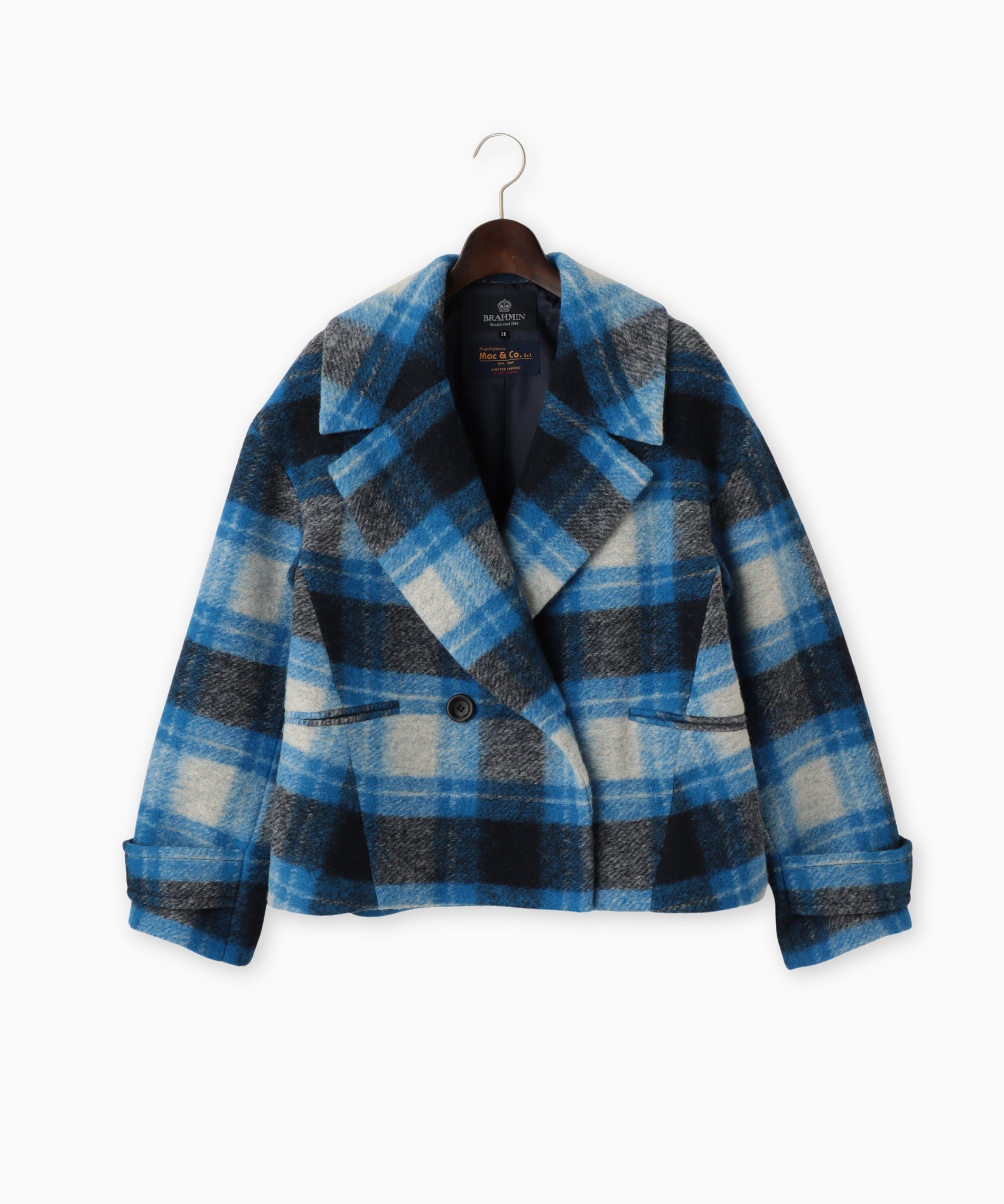 チェックスライバーピーコート – FACE SANS FARD