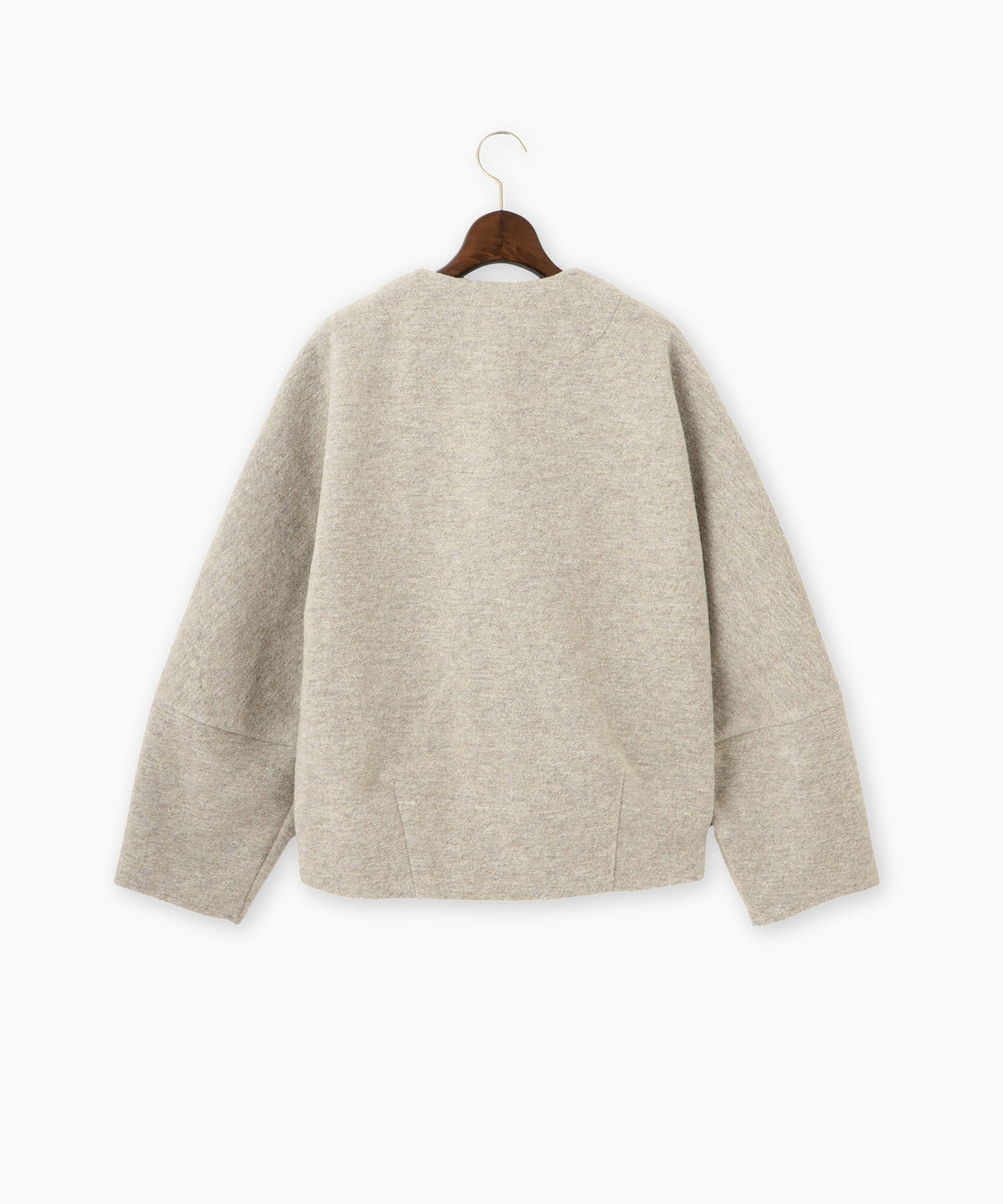 ダブルフェイスノーカラーコート