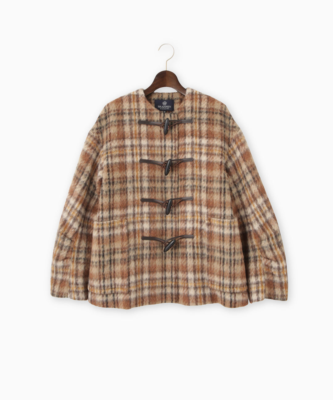 シャギーチェックダッフル