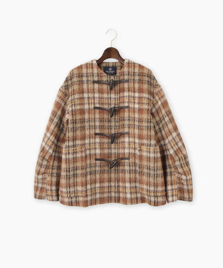 シャギーチェックダッフル