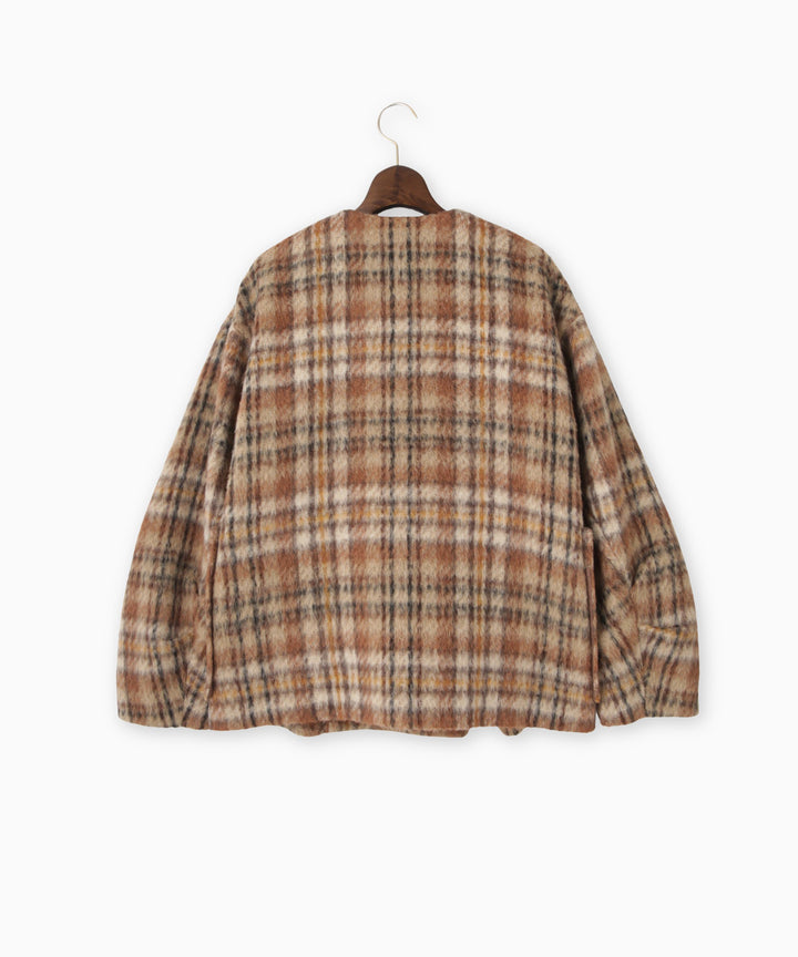 シャギーチェックダッフル