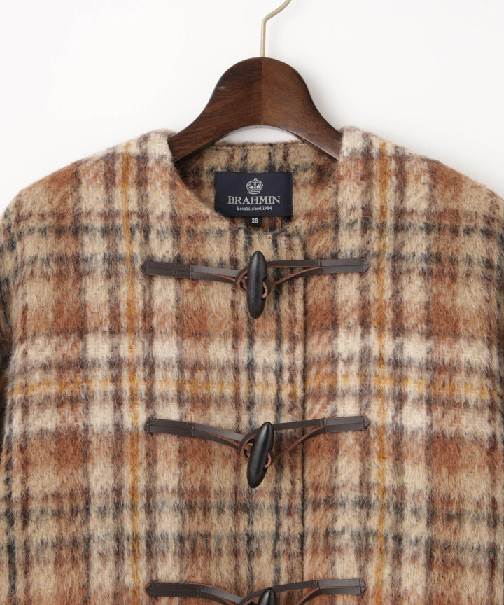 シャギーチェックダッフル