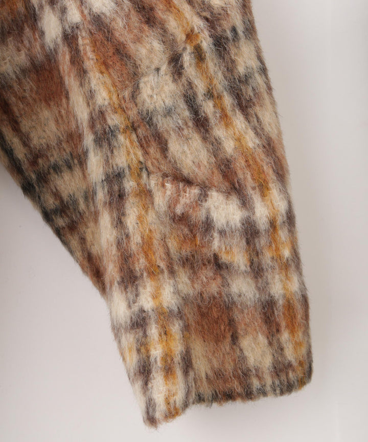 シャギーチェックダッフル