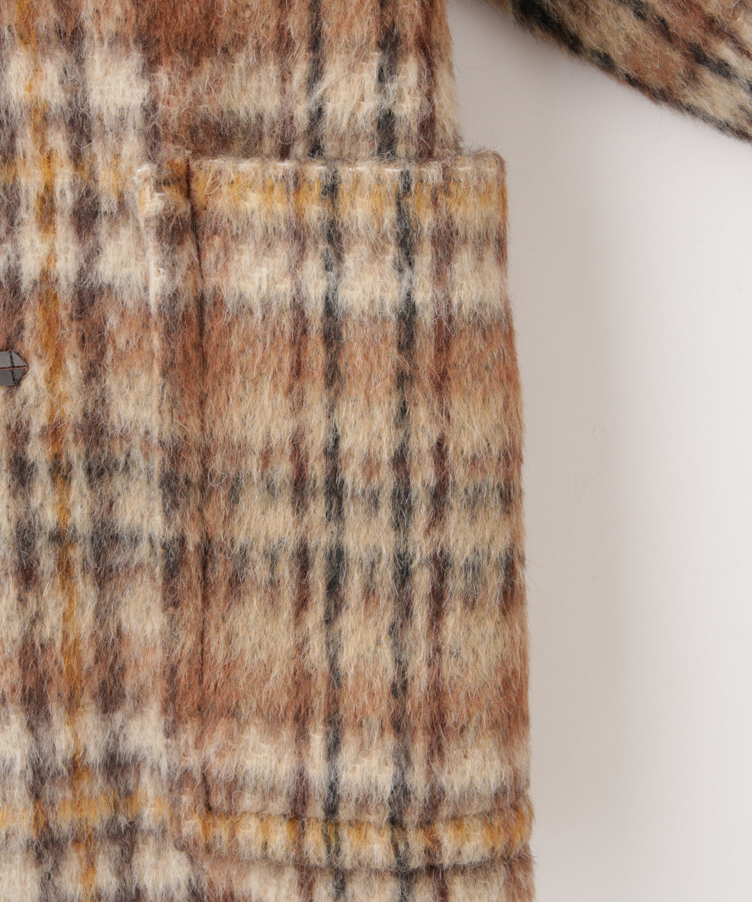 シャギーチェックダッフル