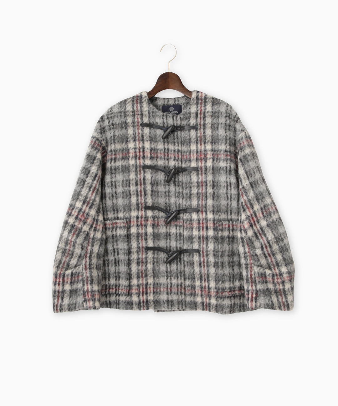 シャギーチェックダッフル