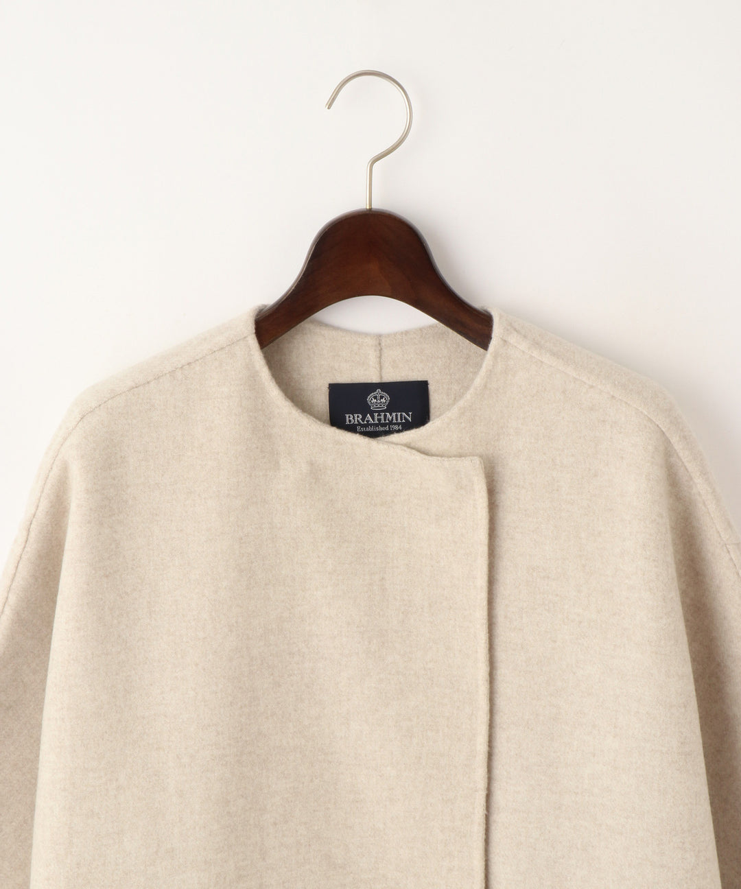 ノーカラーポンチョコート