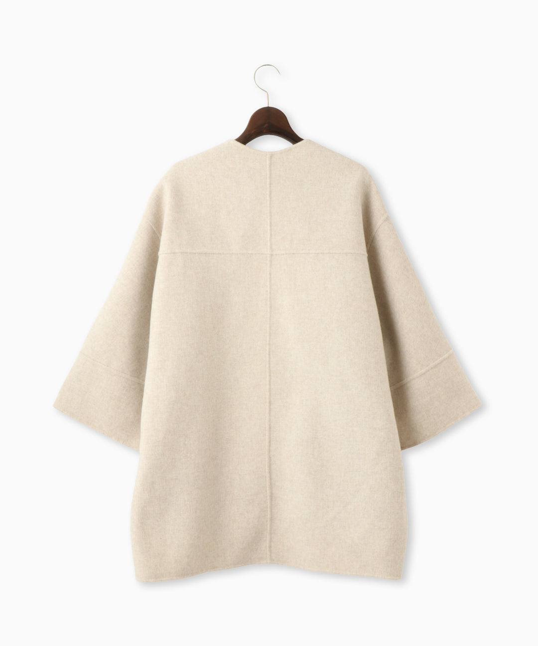 ノーカラーポンチョコート