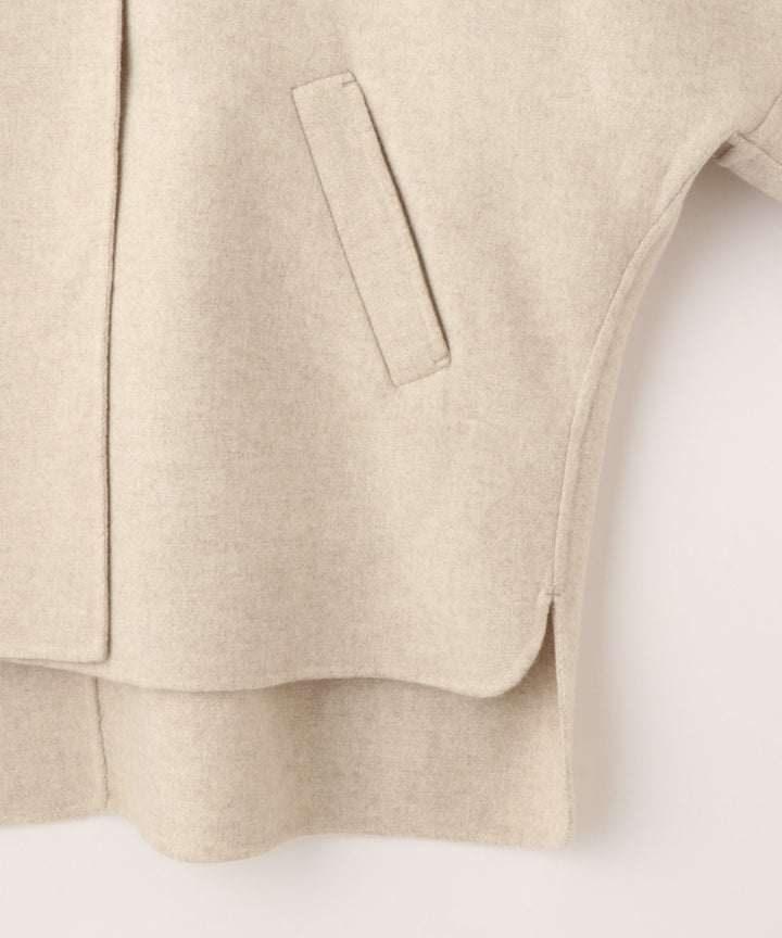 ノーカラーポンチョコート