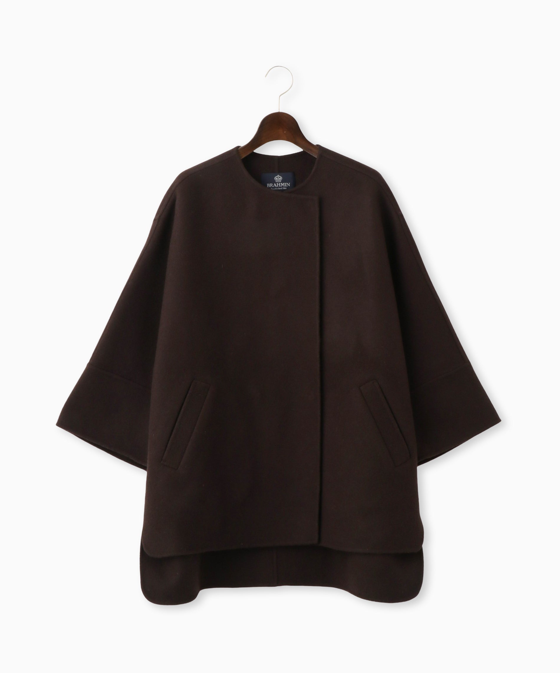 ノーカラーポンチョコート – FACE SANS FARD