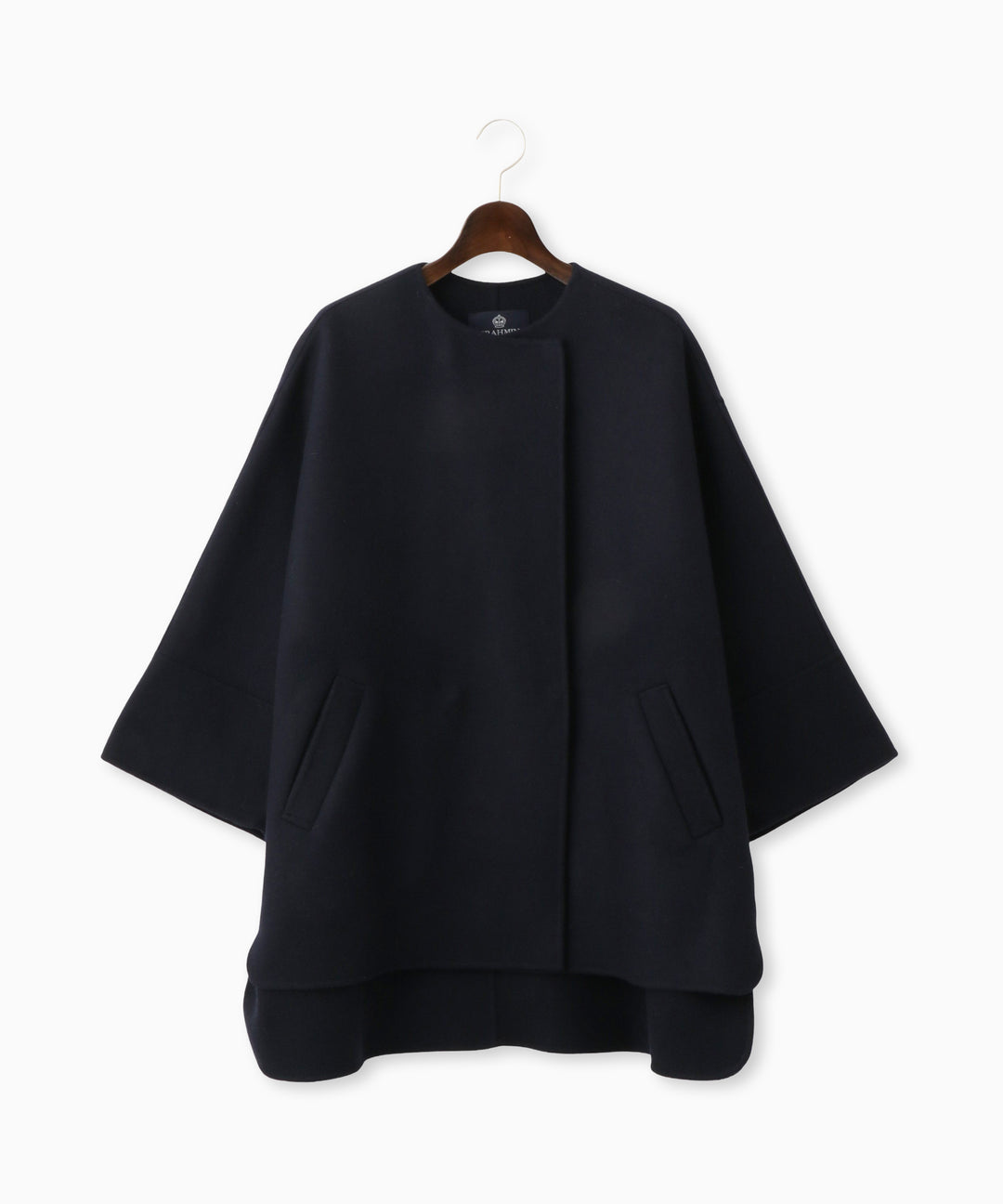 ノーカラーポンチョコート