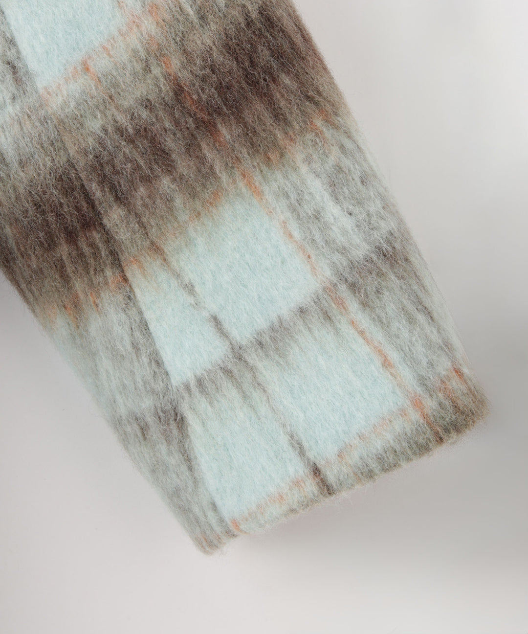 ライトシャギーチェックショートコート