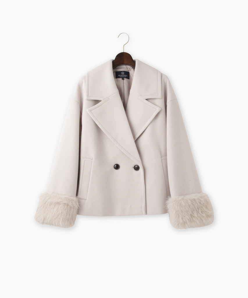 ジャージーメルトンショートPコート – FACE SANS FARD