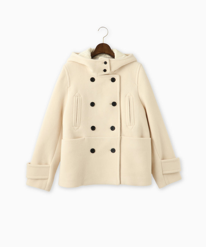 ウールメルトンフーデッドコート