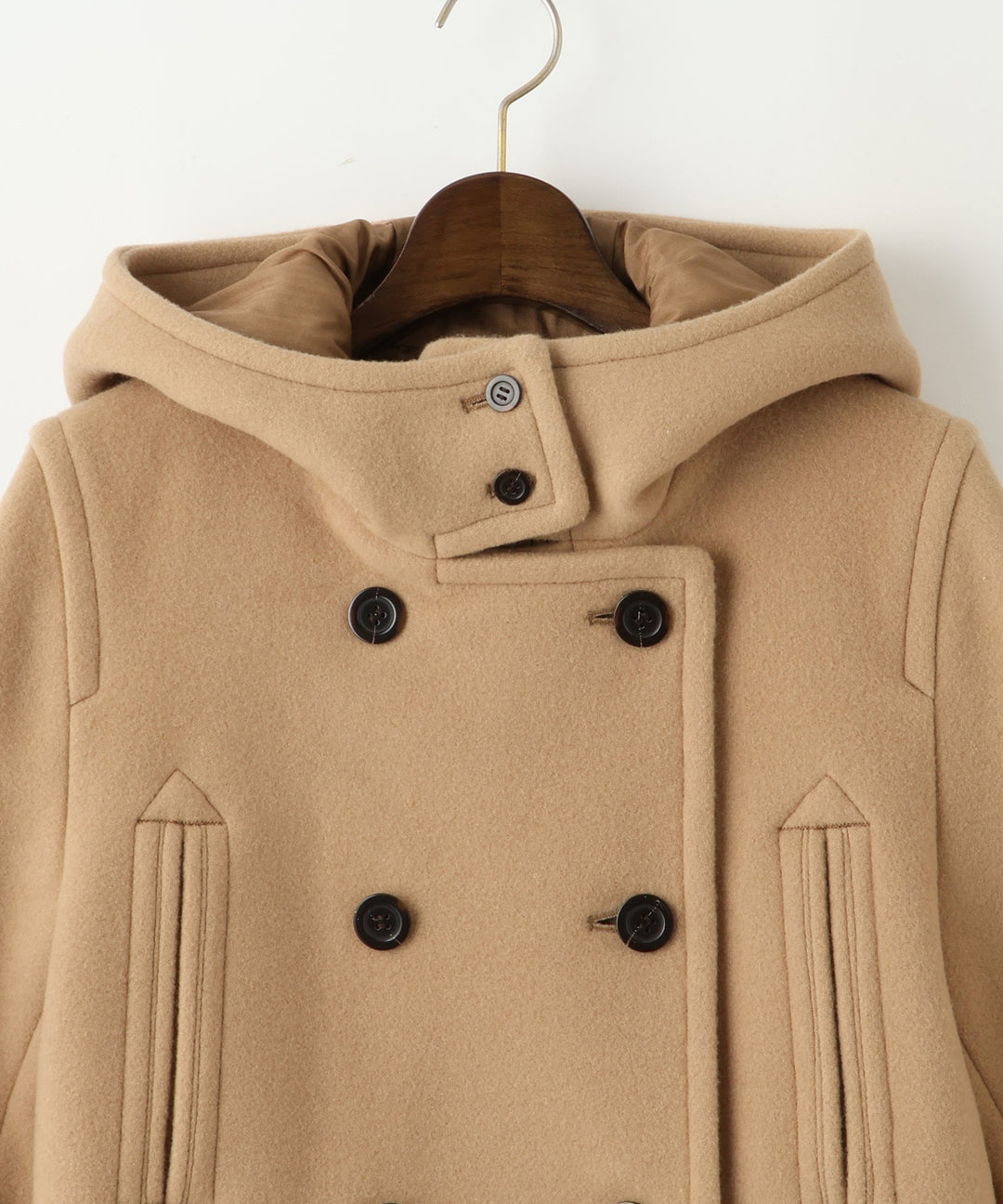 ウールメルトンフーデッドコート