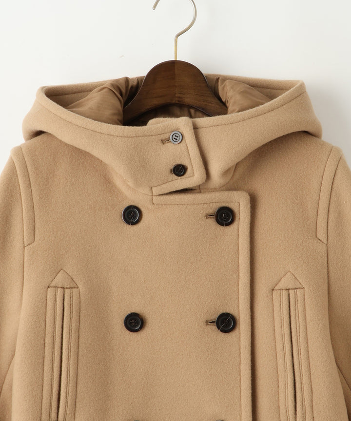 ウールメルトンフーデッドコート