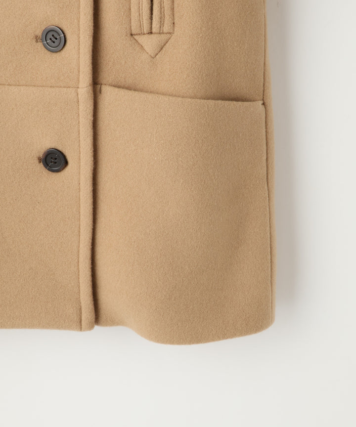 ウールメルトンフーデッドコート