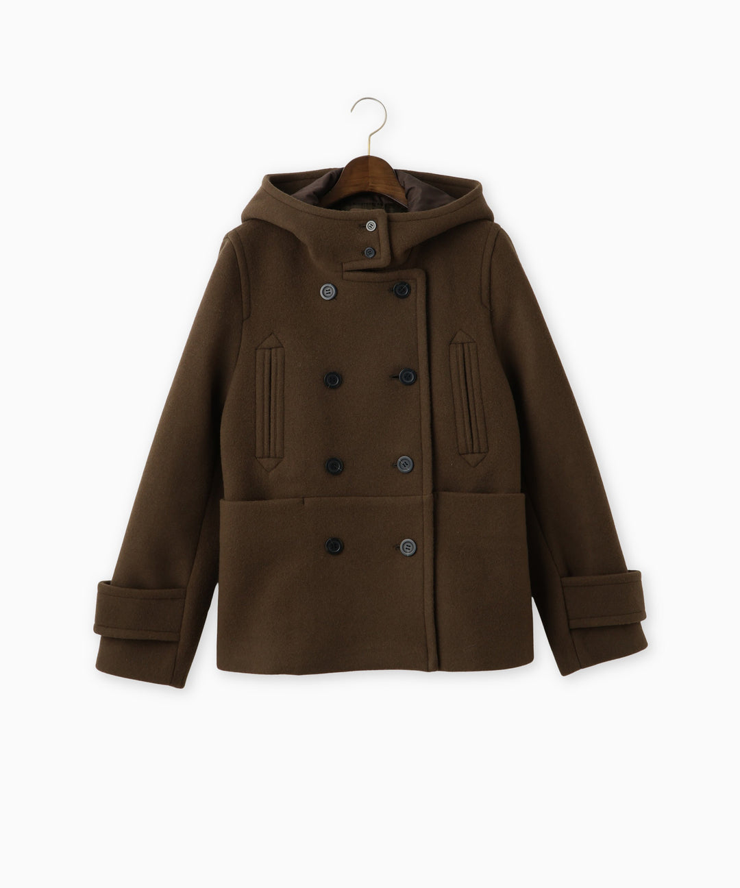 ウールメルトンフーデッドコート