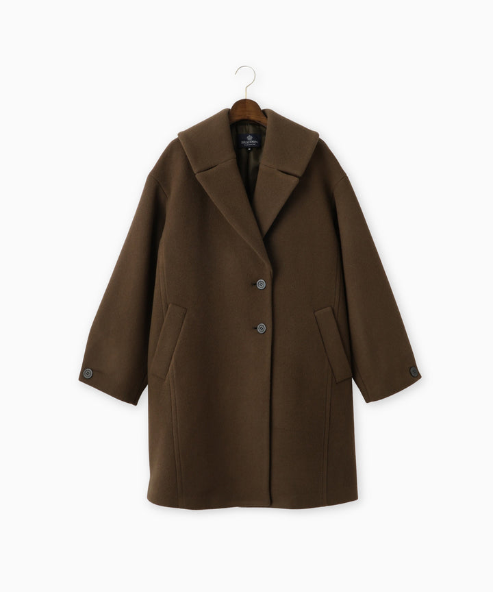 ウールメルトンレディライクコート