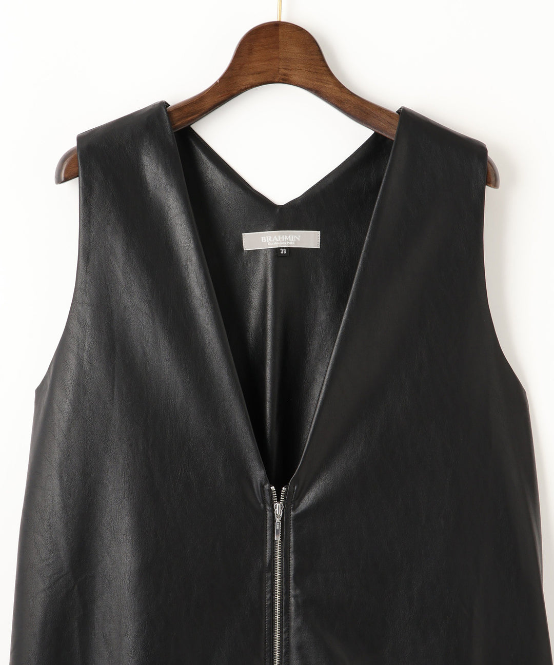 Vネックレザージャンスカ