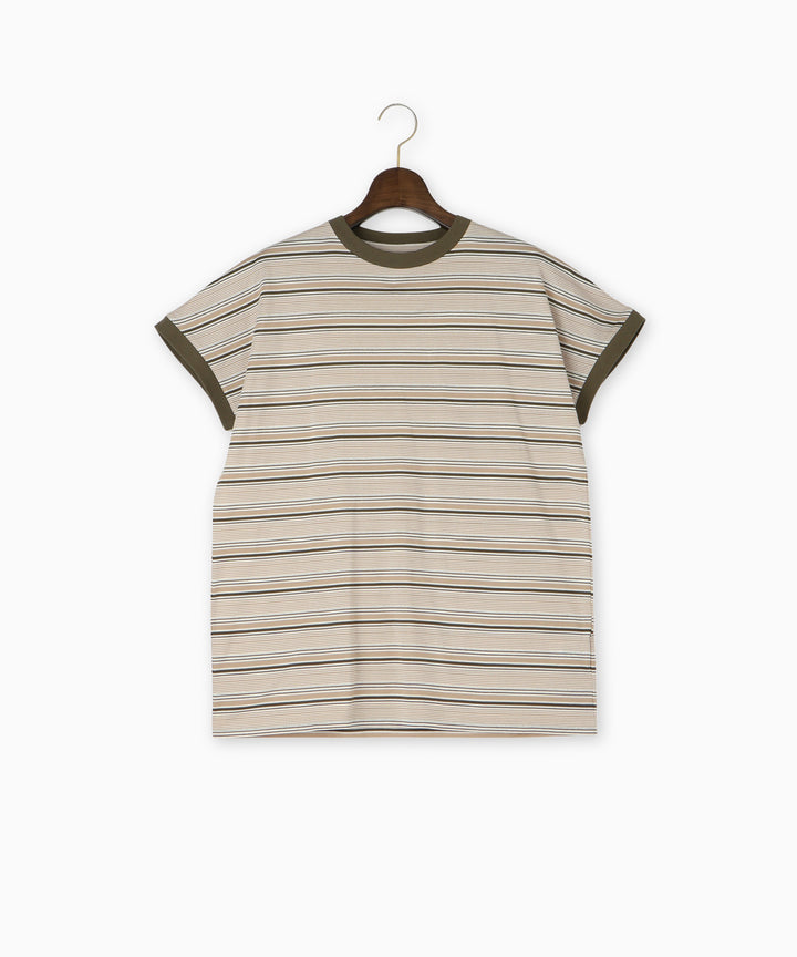 シルケットラメボーダーTシャツ