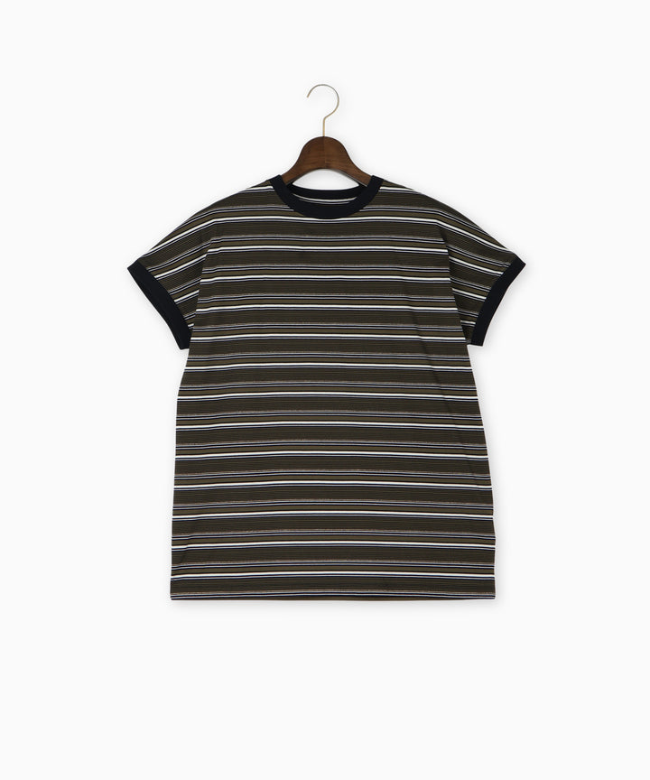 シルケットラメボーダーTシャツ