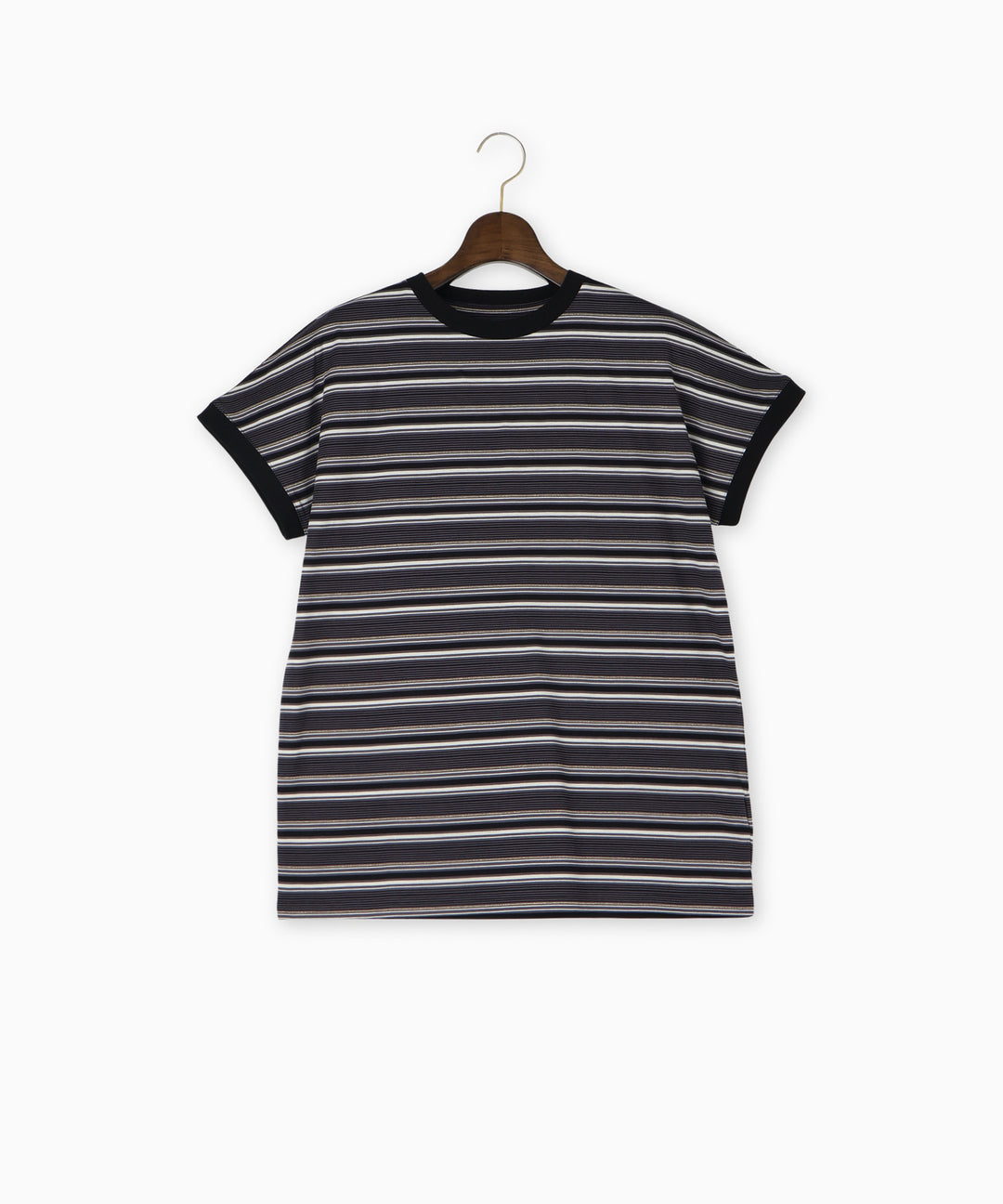 シルケットラメボーダーTシャツ