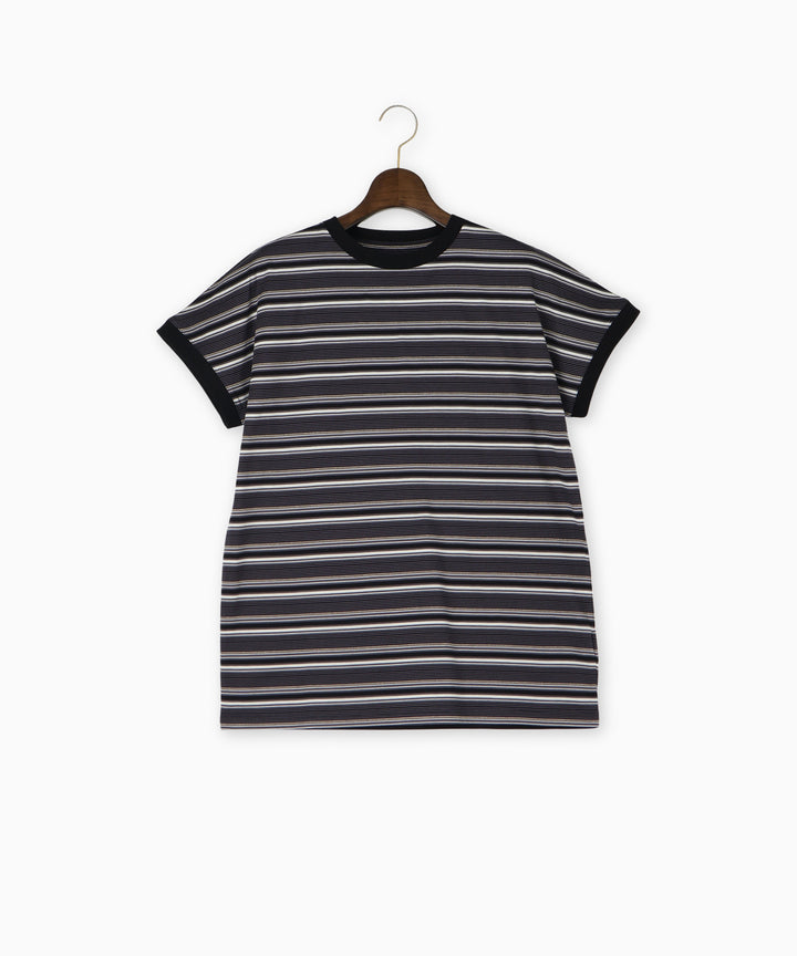 シルケットラメボーダーTシャツ