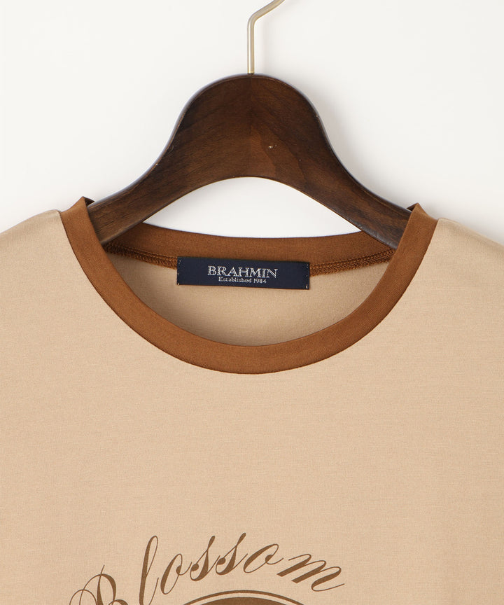 フラワーモチーフカレッジロゴTシャツ