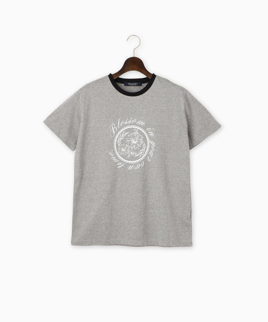 フラワーモチーフカレッジロゴTシャツ