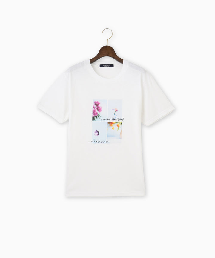 フラワーコラージュTシャツ