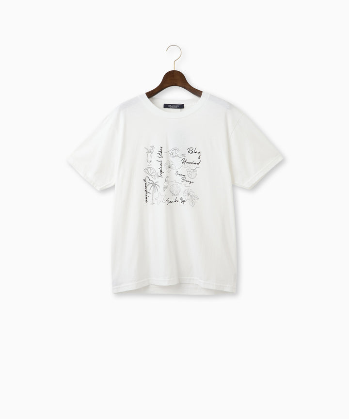 アートラインプリントTシャツ