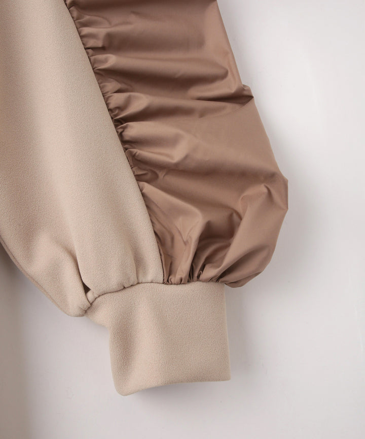 異素材切替ドロストカットソーワンピース