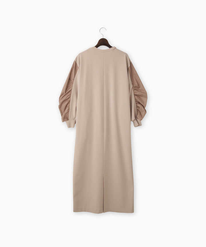 異素材切替ドロストカットソーワンピース