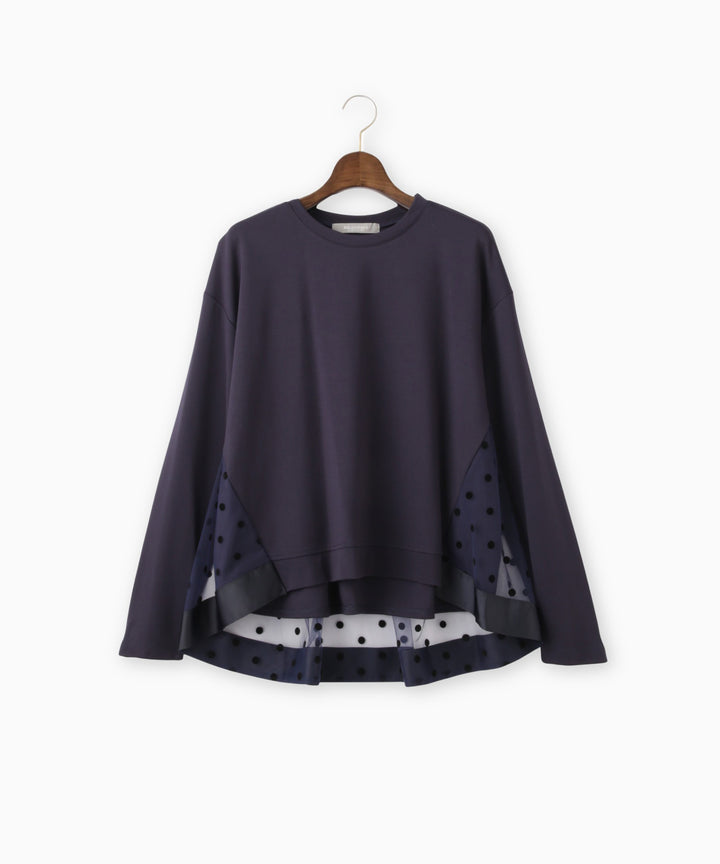 ドットチュールレイヤードカットソー