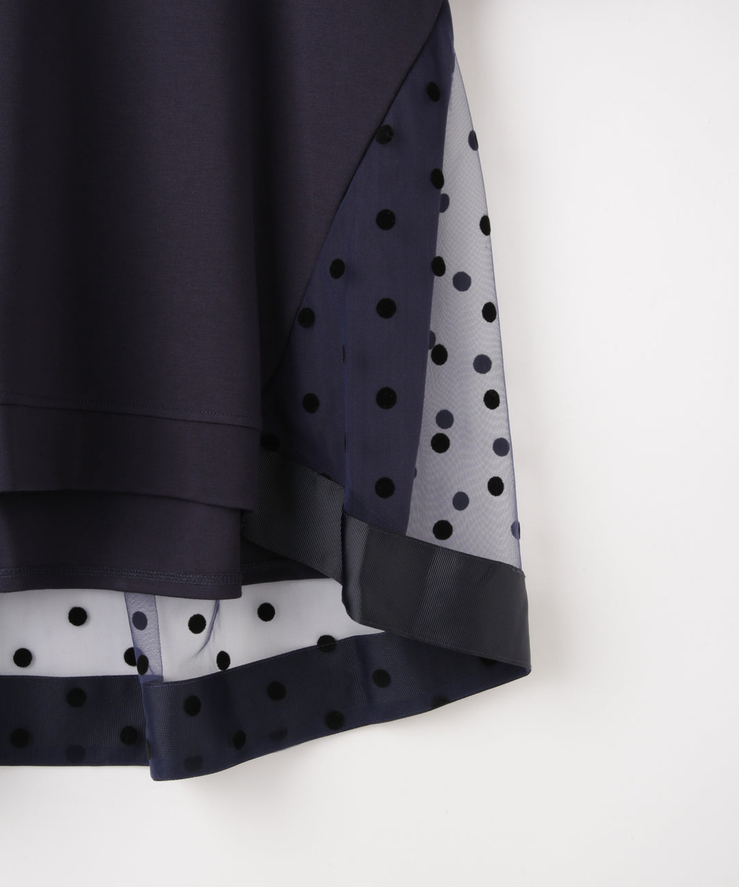 ドットチュールレイヤードカットソー