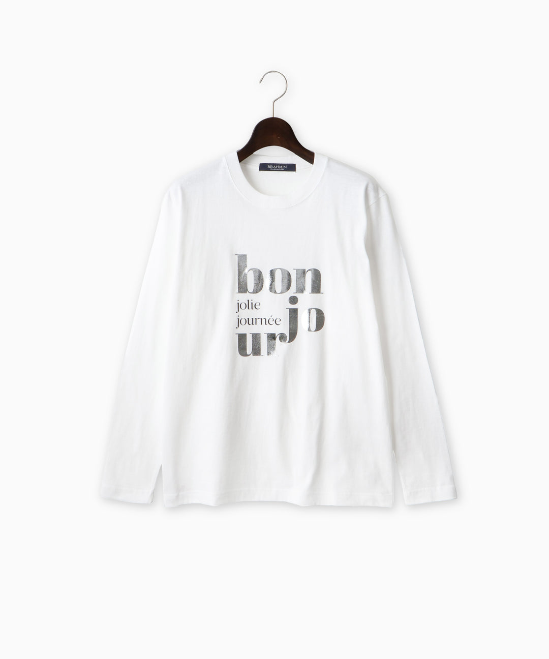 箔プリントロングスリーブTシャツ