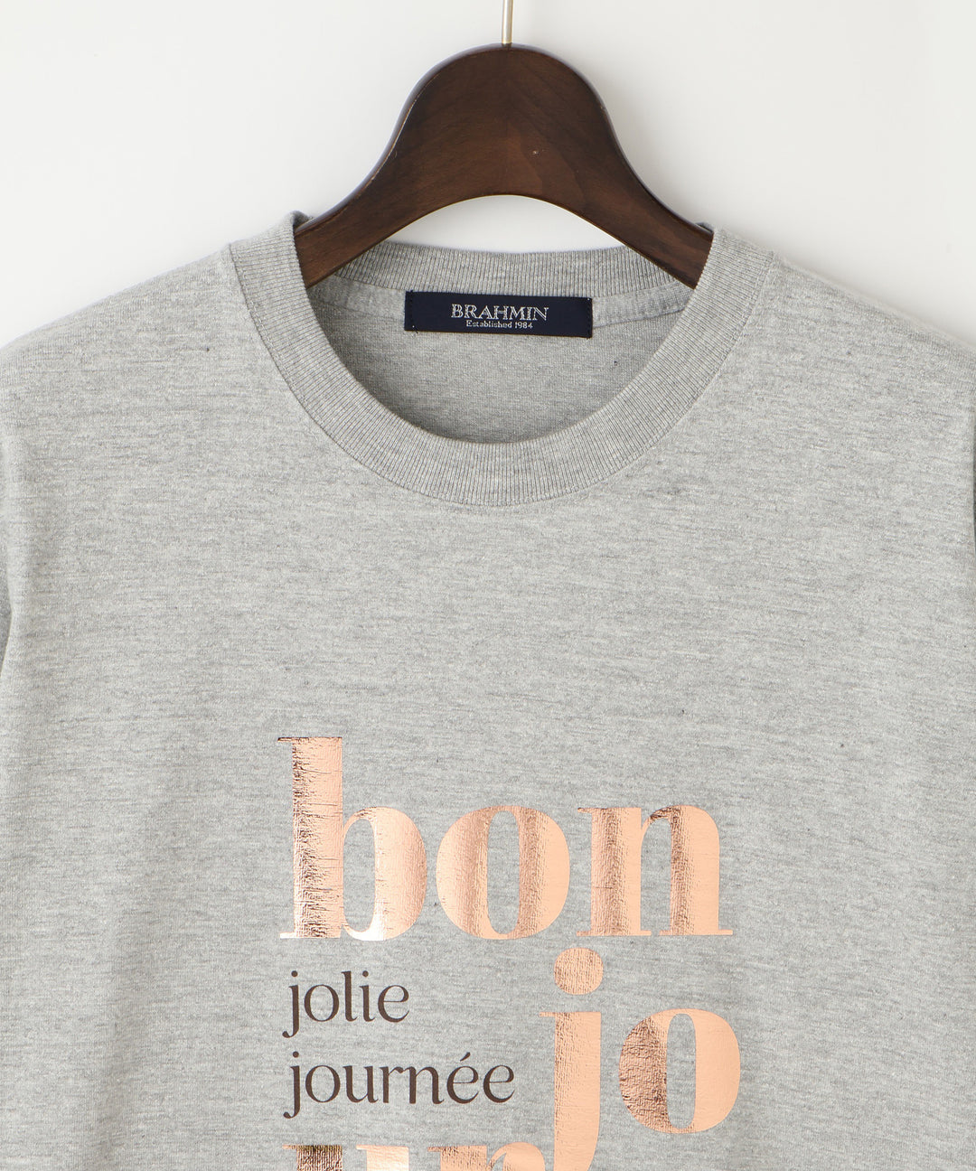 箔プリントロングスリーブTシャツ