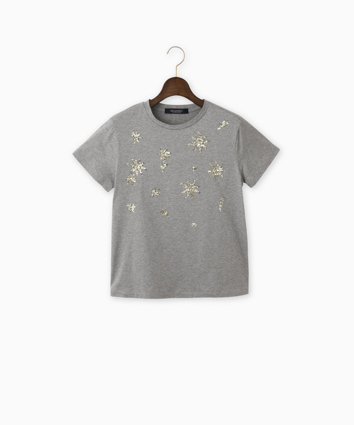 Sequin Embroidered T-shirt