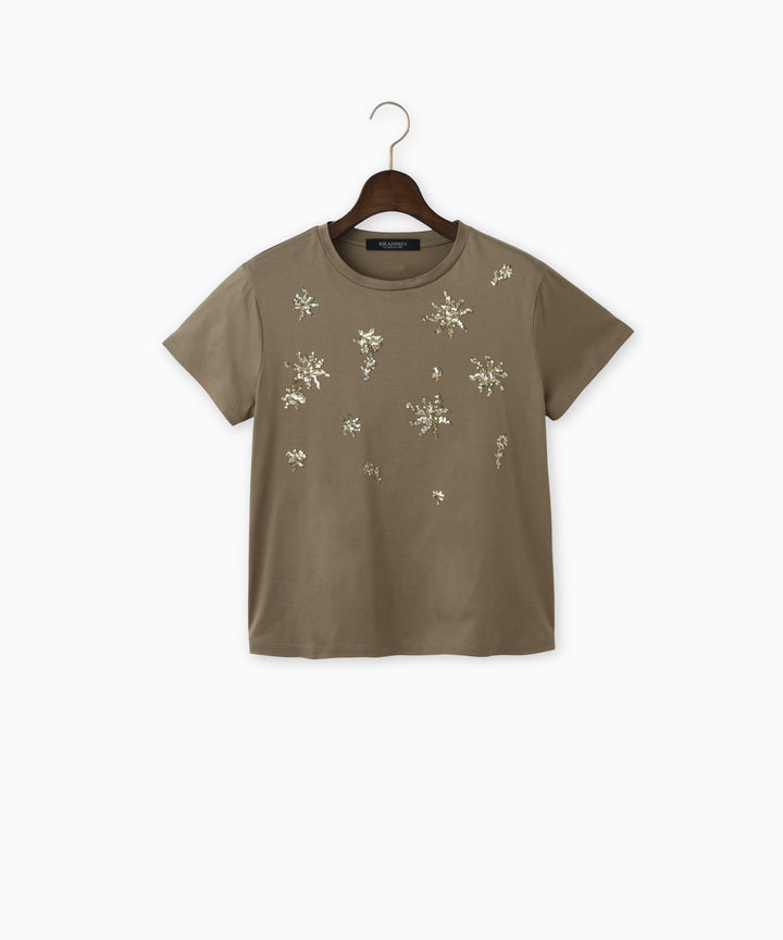Sequin Embroidered T-shirt