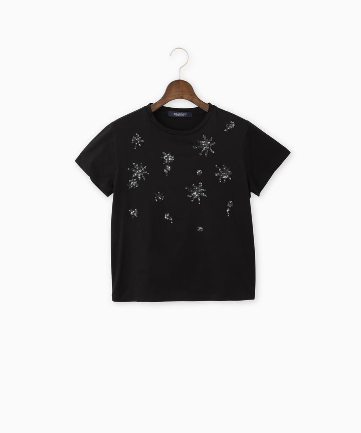 Sequin Embroidered T-shirt