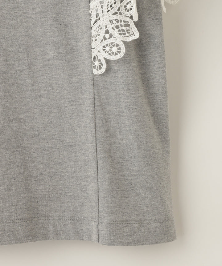 Flare Sleeve Lace Cut-and-Sew