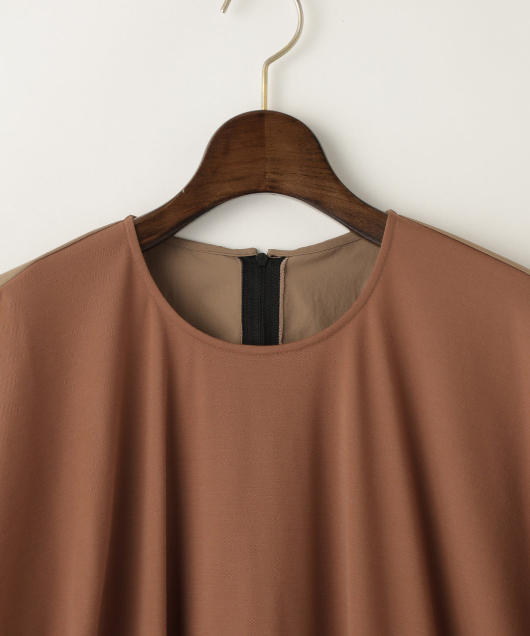 Knit and Woven Combo Cut-and-Sewn Top