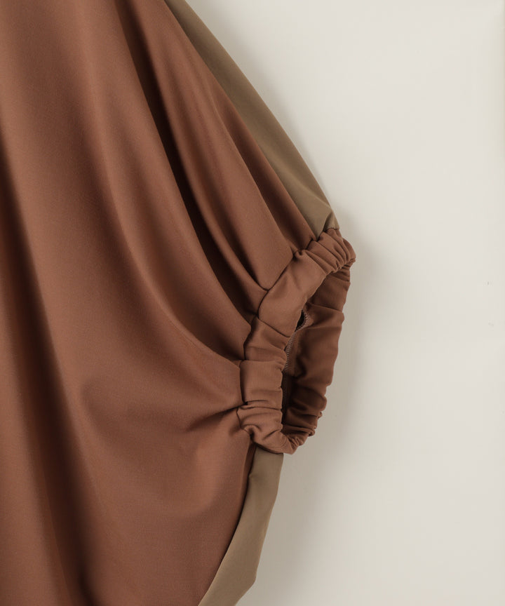 Knit and Woven Combo Cut-and-Sewn Top