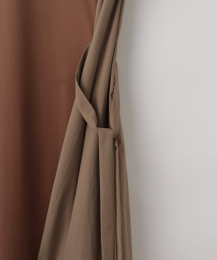 Side Ribbon Bi-Color Dress