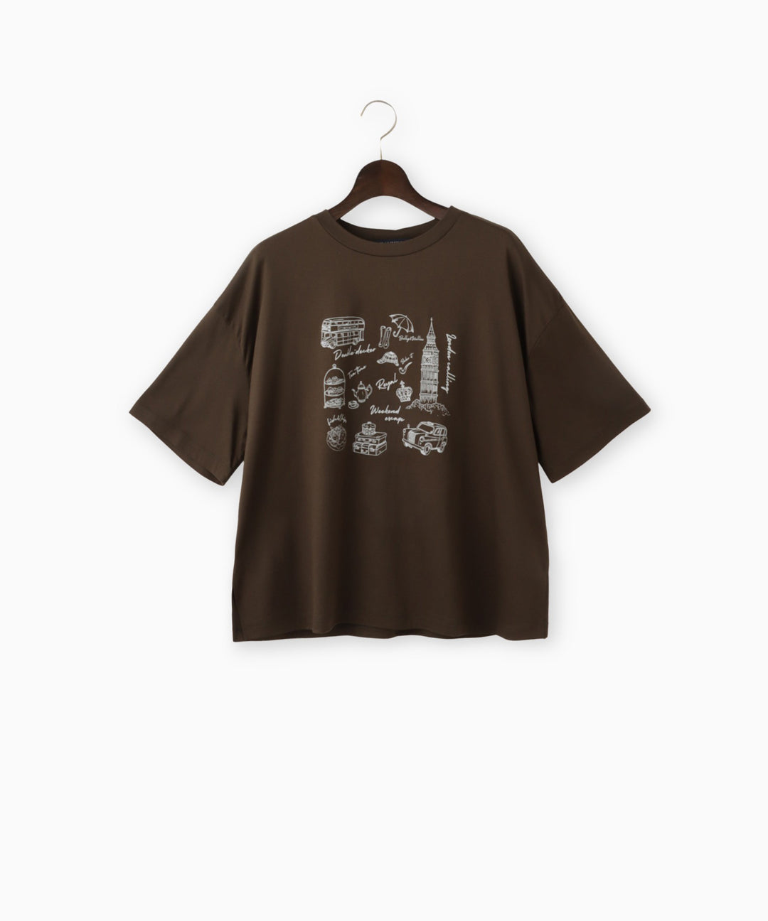 ロンドンモチーフコットンTシャツ
